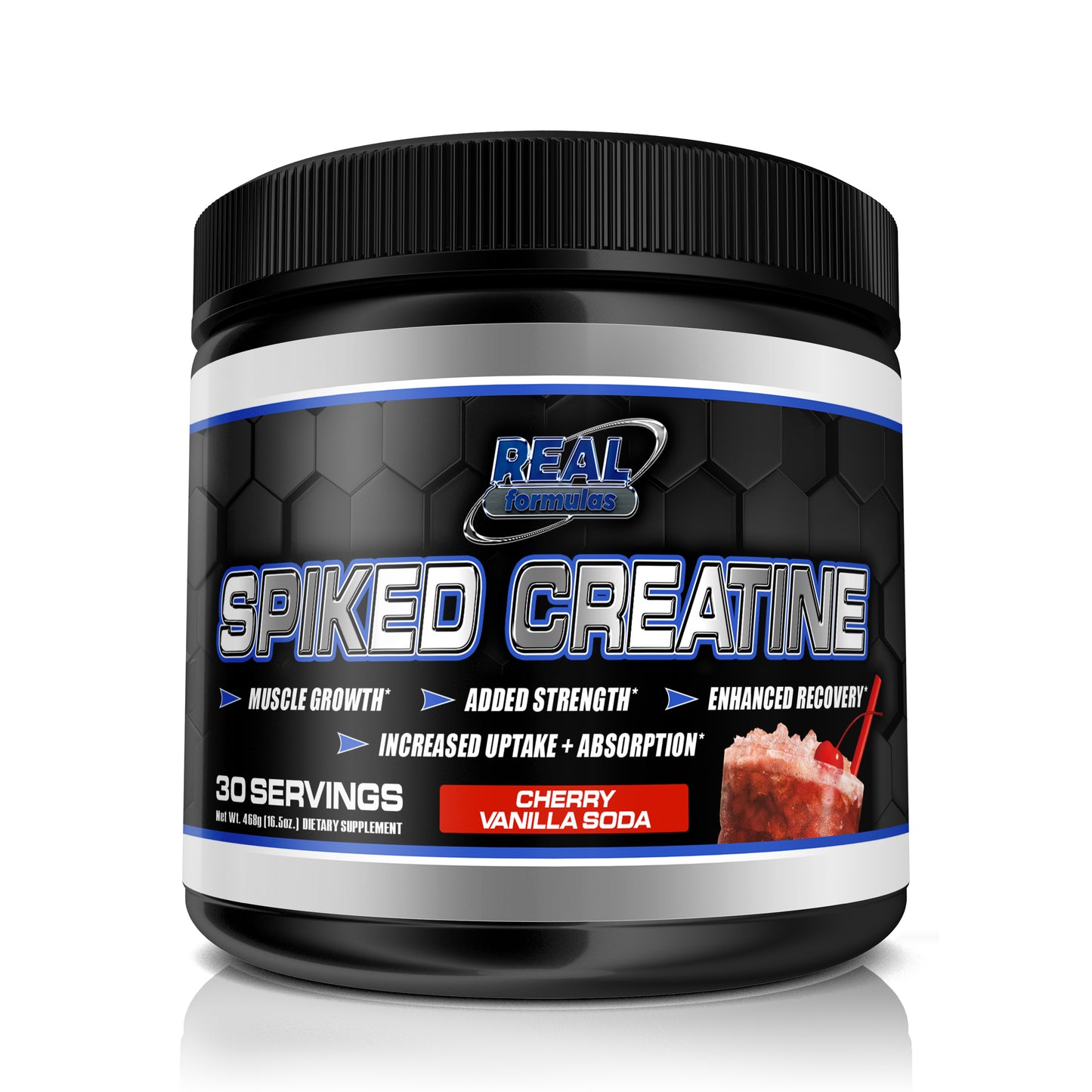 Real Formulas Spiked Creatine Powder - Creatine, Dextrose, and Alpha-Lipoic Acid - for Sport Workout Support &amp; Performance - 30 Servings