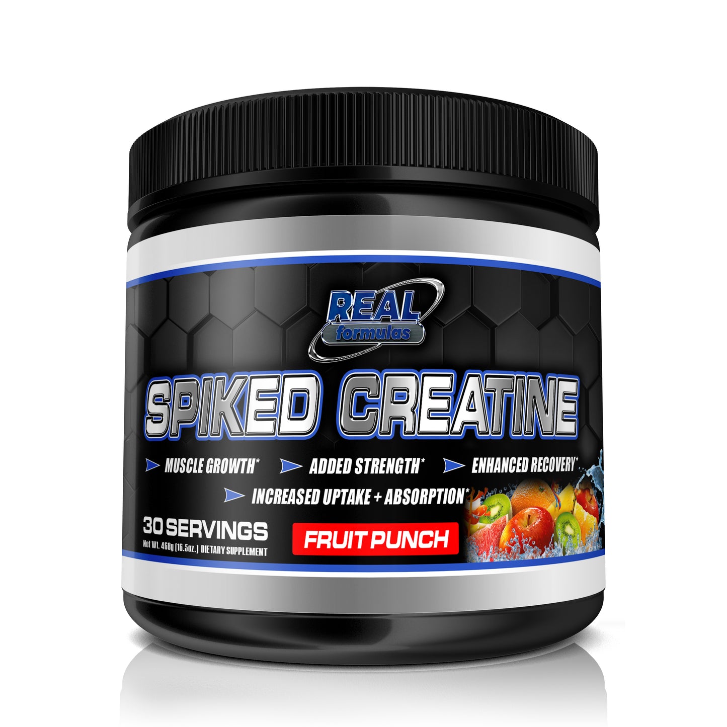 Real Formulas Spiked Creatine Powder - Creatine, Dextrose, and Alpha-Lipoic Acid - for Sport Workout Support &amp; Performance - 30 Servings