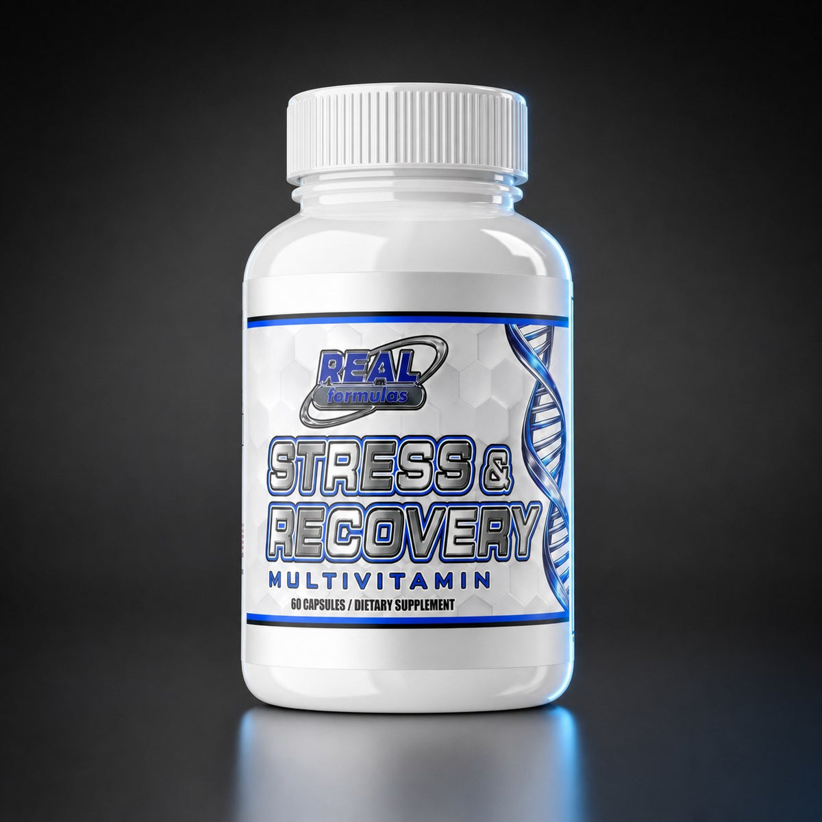 Real Formulas Stress & Recovery Multivitamin with Adaptogens, Nootropics & Superfoods – 60 Capsules